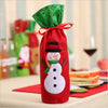 LL Festive Wine Bottle Covers Santa Claus and Snowman Duo for Christmas Cheer