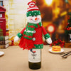 PP Festive Wine Bottle Covers Santa Claus and Snowman Duo for Christmas Cheer