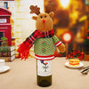 QQ Festive Wine Bottle Covers Santa Claus and Snowman Duo for Christmas Cheer