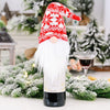 S Festive Wine Bottle Covers Santa Claus and Snowman Duo for Christmas Cheer