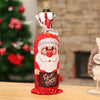 V Festive Wine Bottle Covers Santa Claus and Snowman Duo for Christmas Cheer