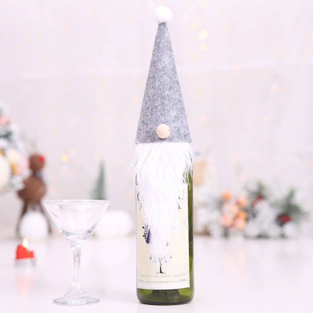 VV Festive Wine Bottle Covers Santa Claus and Snowman Duo for Christmas Cheer