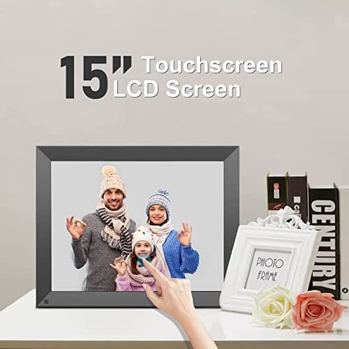 FULLJA 15" WiFi Smart Digital Photo Frame with Motion Sensor, Photos Sharing & Unlimited Cloud Storage