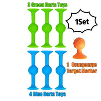 Small Green / 7pcs pack Fun Fusion: 9-Piece Children's Puzzle & Interactive Dart Set