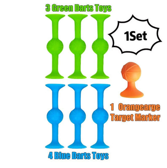 Small Green / 7pcs pack Fun Fusion: 9-Piece Children's Puzzle & Interactive Dart Set