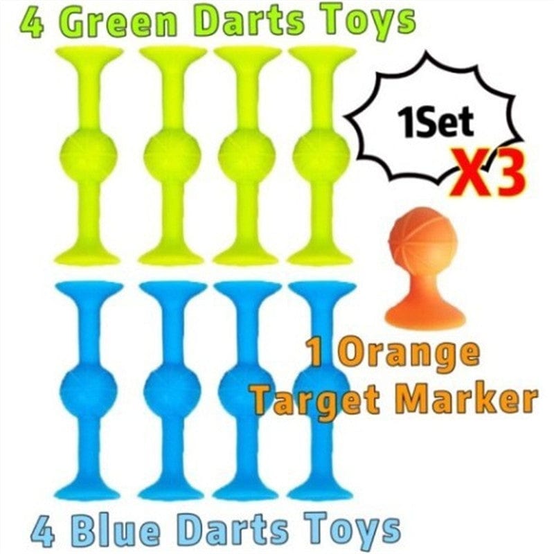 Small Green / 9pcs pack Fun Fusion: 9-Piece Children's Puzzle & Interactive Dart Set