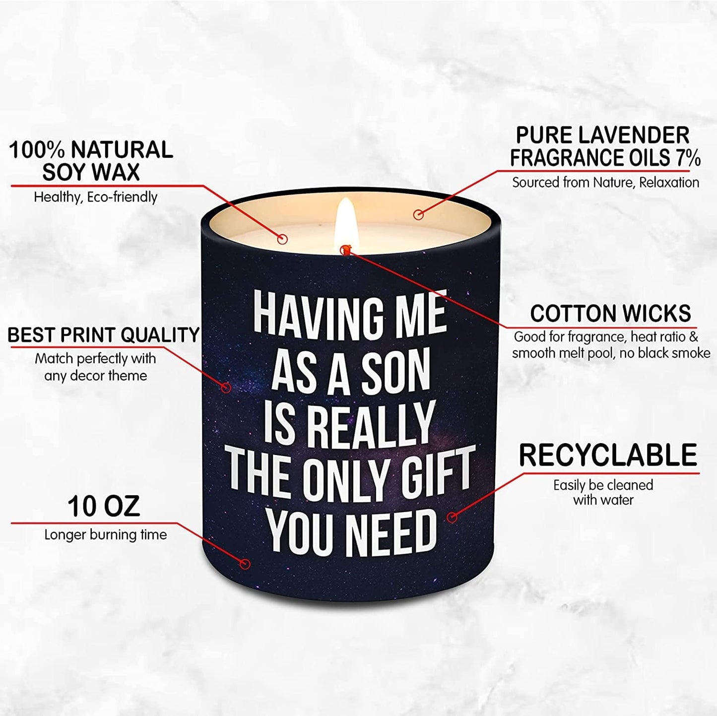 Son Funny Mother's Day Candle Gift10 Oz