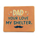 Gift for Dad: Your Love My Shelter Leather Wallet