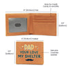 Gift for Dad: Your Love My Shelter Leather Wallet
