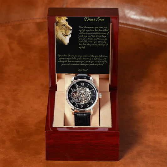 Gift to Son: The Men's Openwork Watch