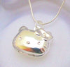 Gifts for Daughter: Sterling Silver Hello Kitty Cat Locket Pendant