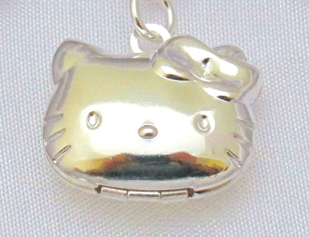 Locket Only No Chain Gifts for Daughter: Sterling Silver Hello Kitty Cat Locket Pendant