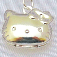 Locket Only No Chain Gifts for Daughter: Sterling Silver Hello Kitty Cat Locket Pendant