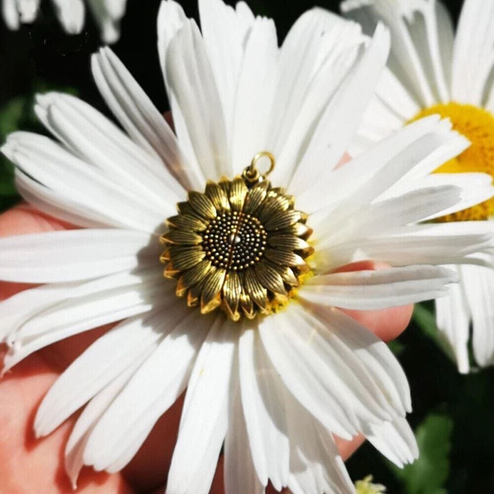 Gifts for Women: "You Are My Sunshine" Sunflower Pendant Locket Women Gifts