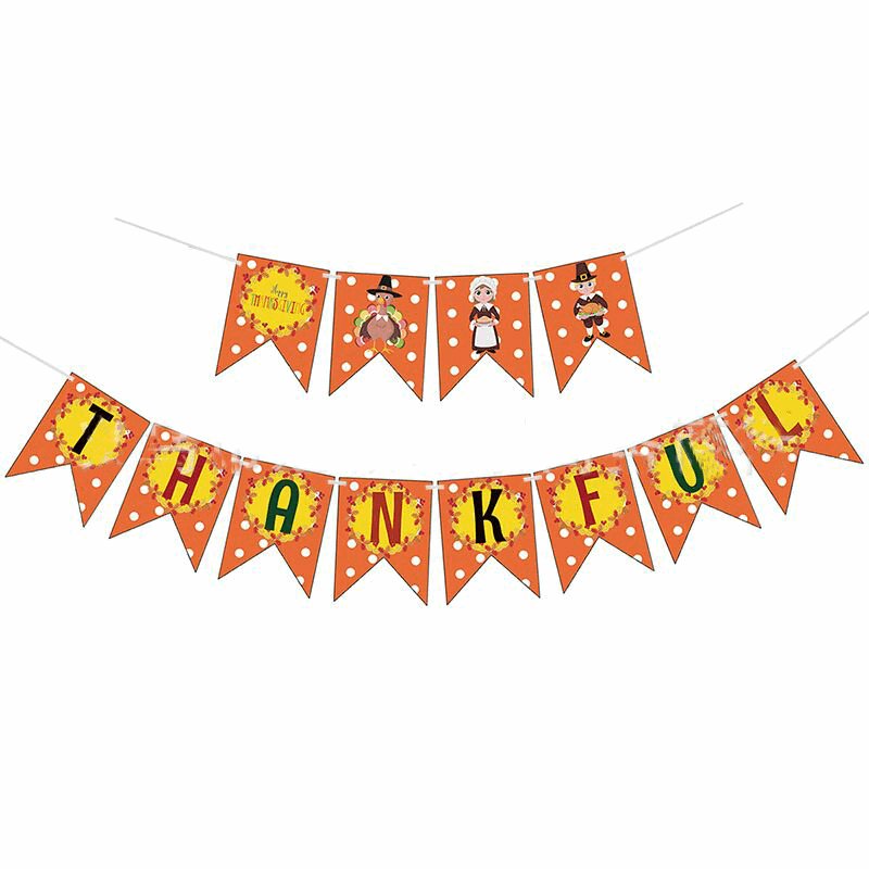 "Give Thanks" Banner Thanksgiving Garland for Gratitude Gifts CJ Three little people  