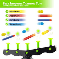 Glow in the Dark Floating Ball Shooting Targets for Kids: Hover Shot 1 Blaster Toy Gun Set with 10 Soft Foam Balls, 3 Darts
