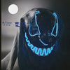 Blue Halloween Clubbing Light Up LED Mask Costume Rave Cosplay Party Purge 3 Modes
