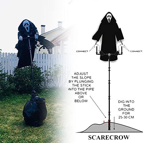 70x40cm Halloween Decoration Tricky Props Skull Screaming Scarecrow Home Decor