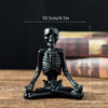 Black C Halloween Horror Desktop Decoration Resin Ornaments Feature Modeling Yoga Skull Skeleton