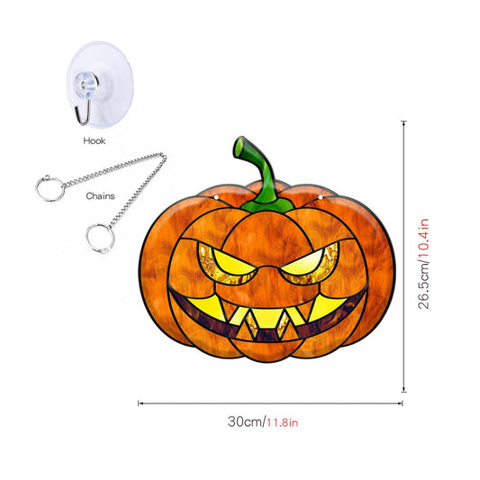 100L Halloween Pumpkin Bat Ghost Acrylic Hang Decorations