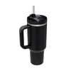 Black / 1200ML Halloween Thermal Mug 40oz Straw Coffee Insulation Cup With Handle