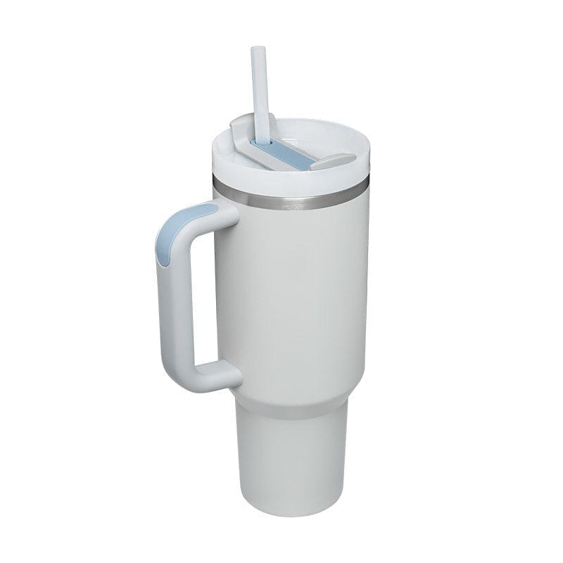 Fog color / 1200ML Halloween Thermal Mug 40oz Straw Coffee Insulation Cup With Handle