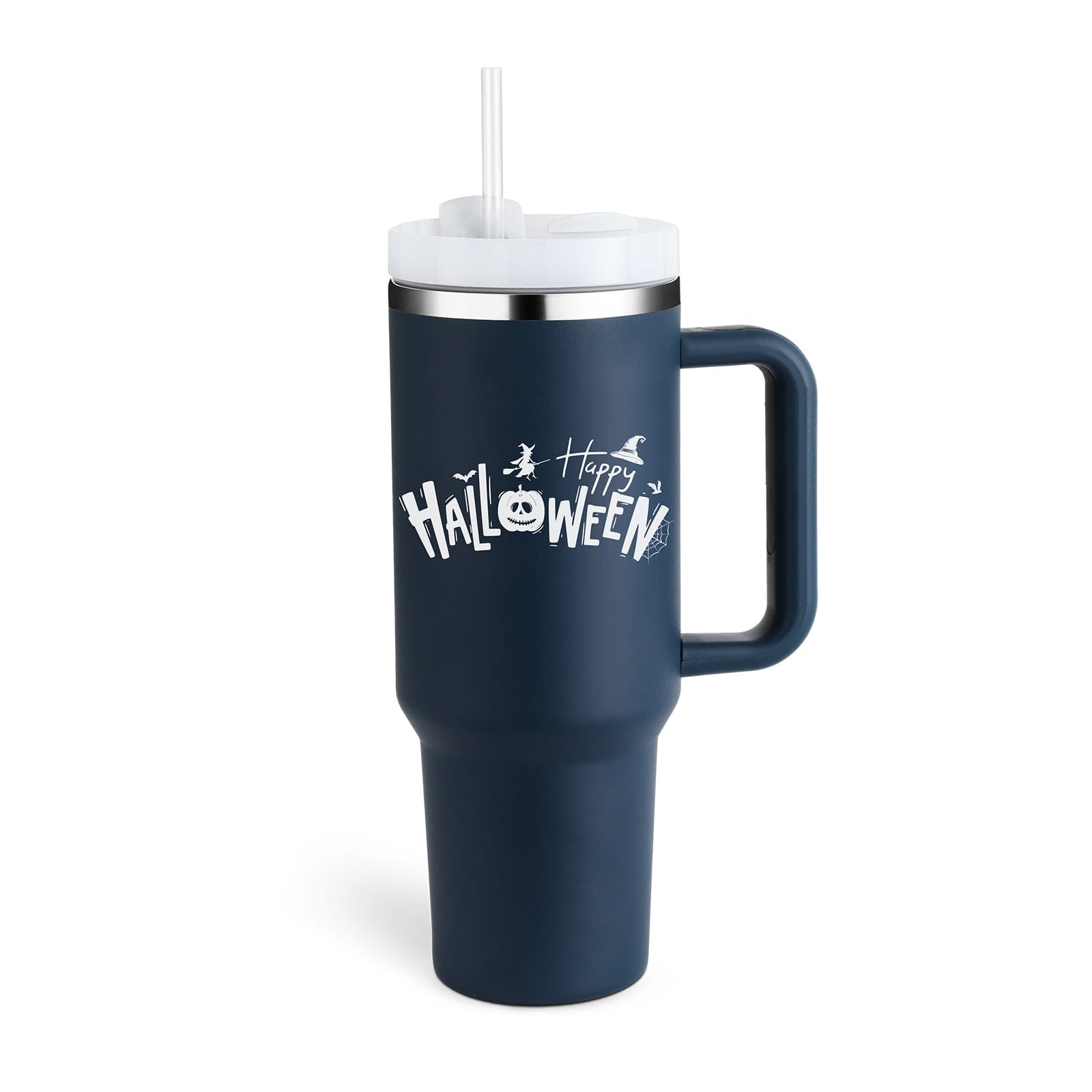 Halloween dark Blue / 1200ML Halloween Thermal Mug 40oz Straw Coffee Insulation Cup With Handle