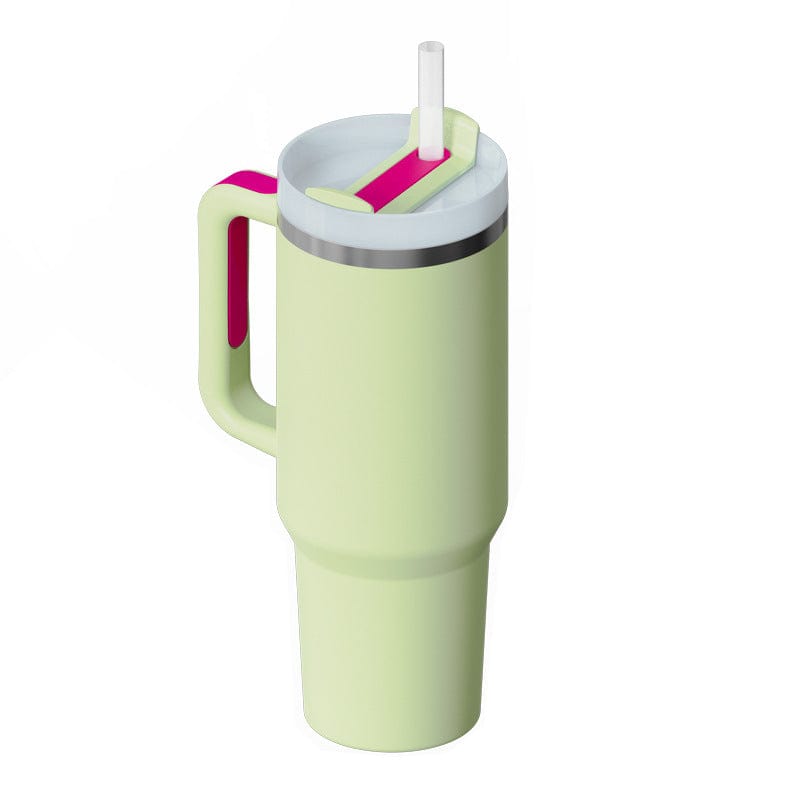 Light Green / 1200ML Halloween Thermal Mug 40oz Straw Coffee Insulation Cup With Handle