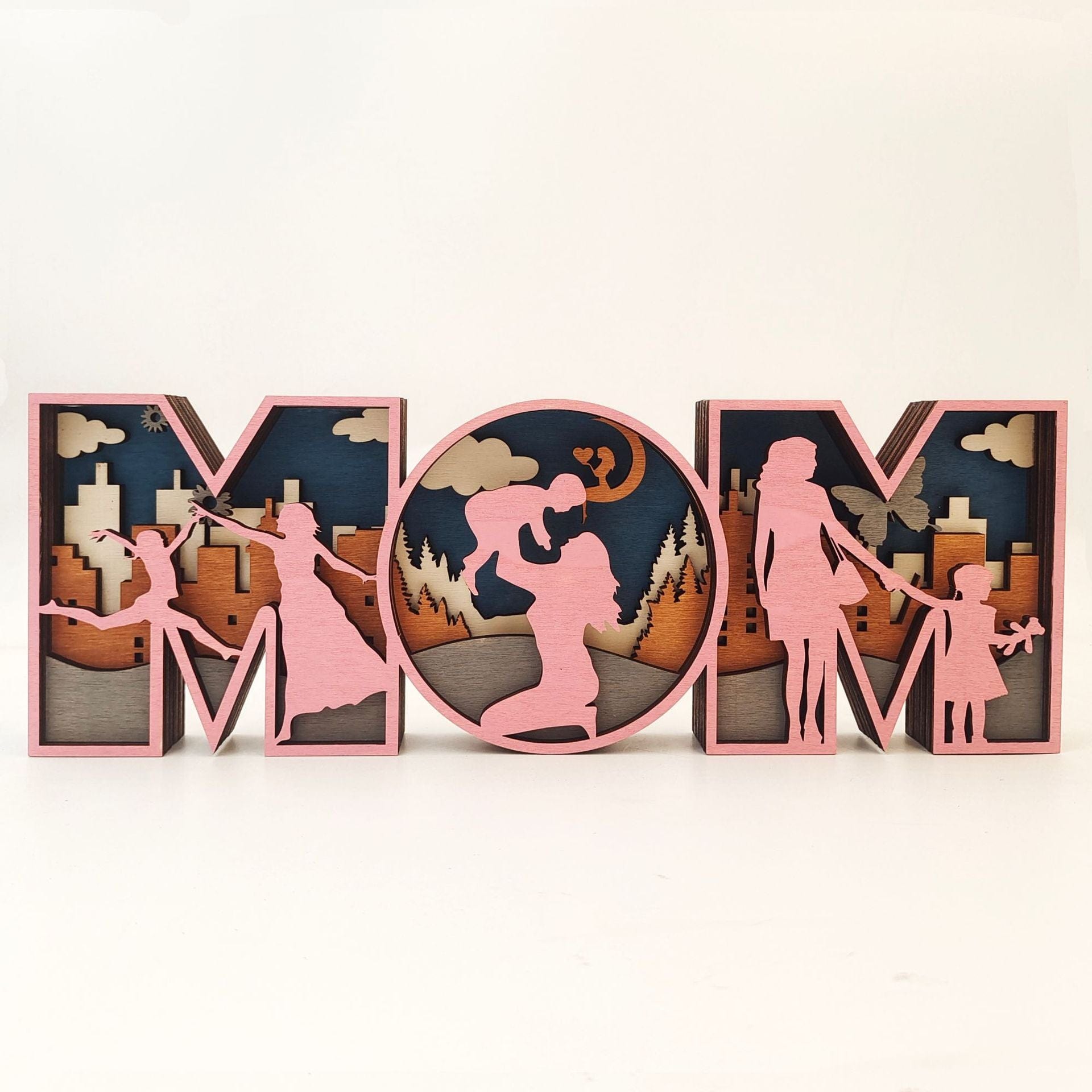 Large Mom Handcrafted Wooden Crafts: Perfect Mother's and Father's Day