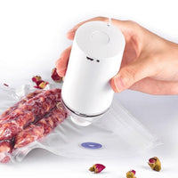 "Handheld Vacuum Sealer Machine: Seal and Preserve with Ease Kitchen CJ White  