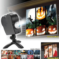 Black / US Holiday Laser Projector: 12 Movies, Indoor/Outdoor