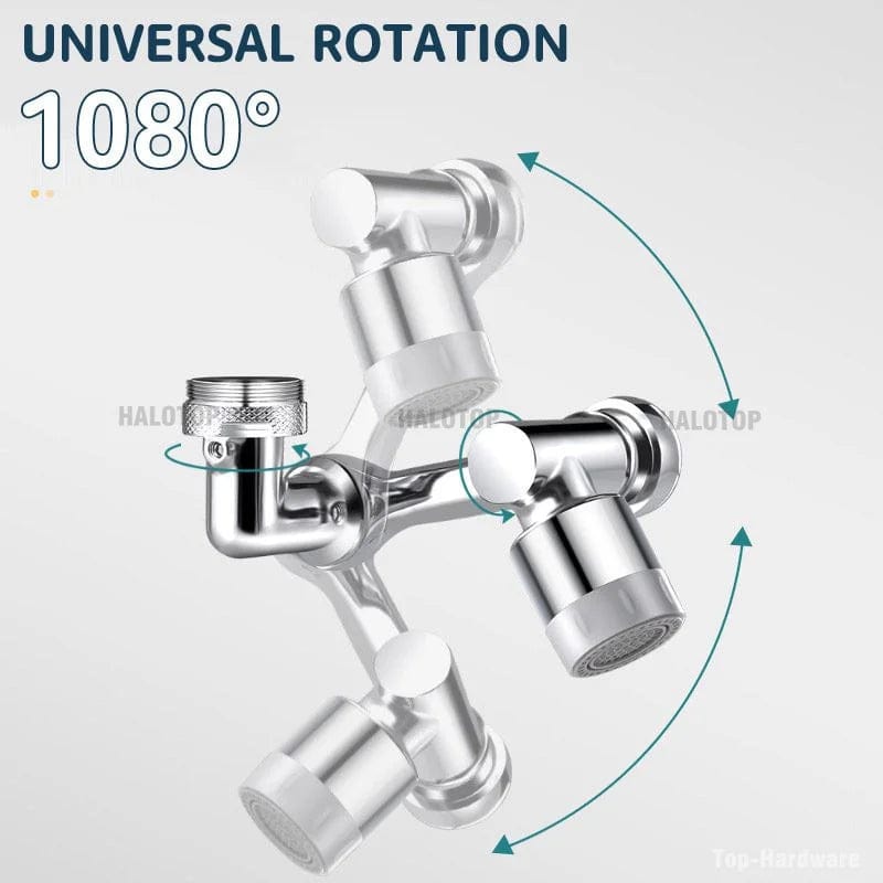 Innovative 1080 Degree Rotatable Extension Faucet Sprayer Head: Universal Bathroom Tap Extender Adapter with 2 Modes Aerator