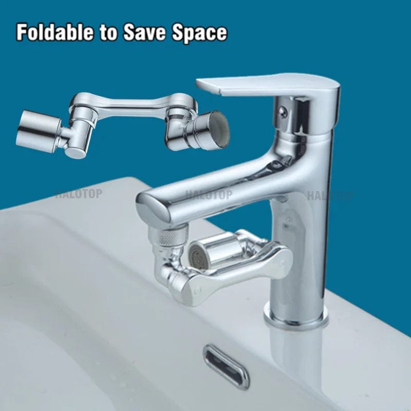 Innovative 1080 Degree Rotatable Extension Faucet Sprayer Head: Universal Bathroom Tap Extender Adapter with 2 Modes Aerator