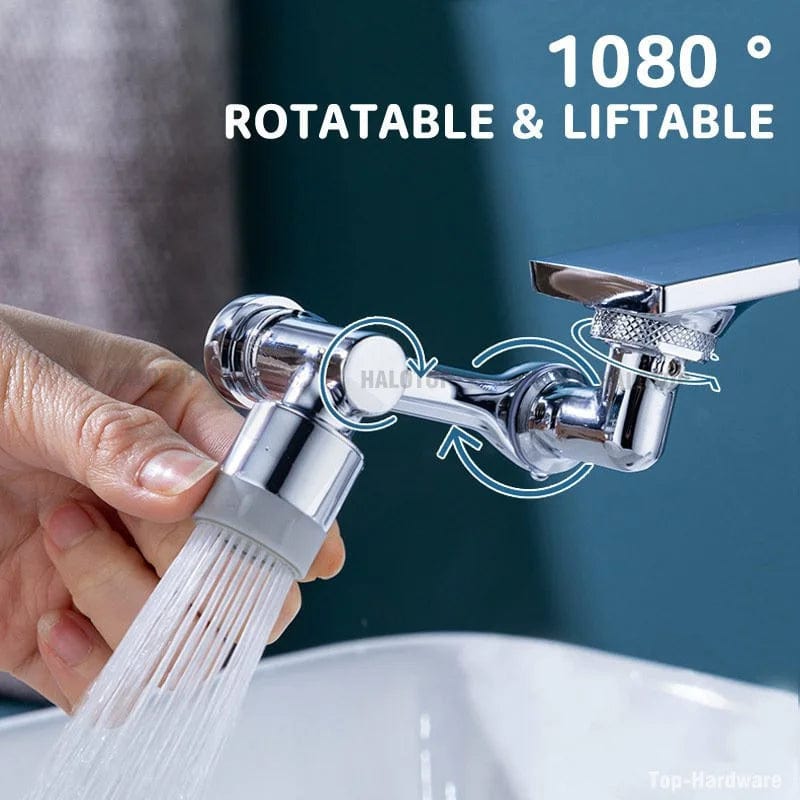 Innovative 1080 Degree Rotatable Extension Faucet Sprayer Head: Universal Bathroom Tap Extender Adapter with 2 Modes Aerator