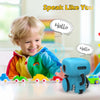 Blue Interactive Smart Robotic Toy for Kids: Touch Sensor, Voice Control, Speech Recognition, Singing, Dancing, Repeating, and Recording. Ideal for Boys and Girls Aged 3-8