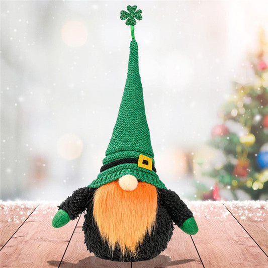 Green Irish Day Celebrations: St. Patrick's Day Knitted Decorations Set