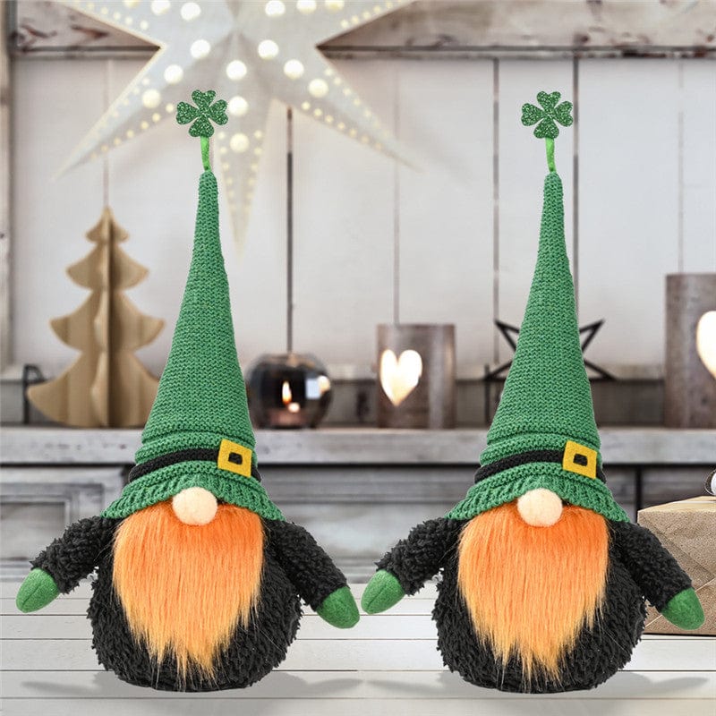 Green Irish Day Celebrations: St. Patrick's Day Knitted Decorations Set