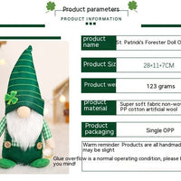 Irish Day Guardian: Holy Patrick Forest Man Doll Ornaments for Theme Party Decoration