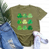 Army Green / L Irish Green Bliss: St. Patrick's Day Cotton Women's Short Sleeve Top