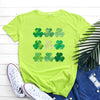 Fluorescent Green / L Irish Green Bliss: St. Patrick's Day Cotton Women's Short Sleeve Top