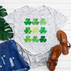 Marble / L Irish Green Bliss: St. Patrick's Day Cotton Women's Short Sleeve Top