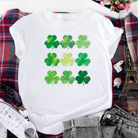 White / L Irish Green Bliss: St. Patrick's Day Cotton Women's Short Sleeve Top