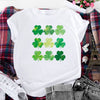 White / L Irish Green Bliss: St. Patrick's Day Cotton Women's Short Sleeve Top