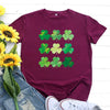 Wine Red / L Irish Green Bliss: St. Patrick's Day Cotton Women's Short Sleeve Top