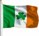Irish Shamrock Flag 3x5 Ft: Celebrate Ireland and St. Patrick's Day with Clover Leaf Saint Paddy Green