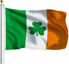 Irish Shamrock Flag 3x5 Ft: Celebrate Ireland and St. Patrick's Day with Clover Leaf Saint Paddy Green