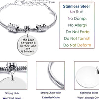 Mother And Son "Love between Mom & Son is forever" Bracelet for Mother' Day