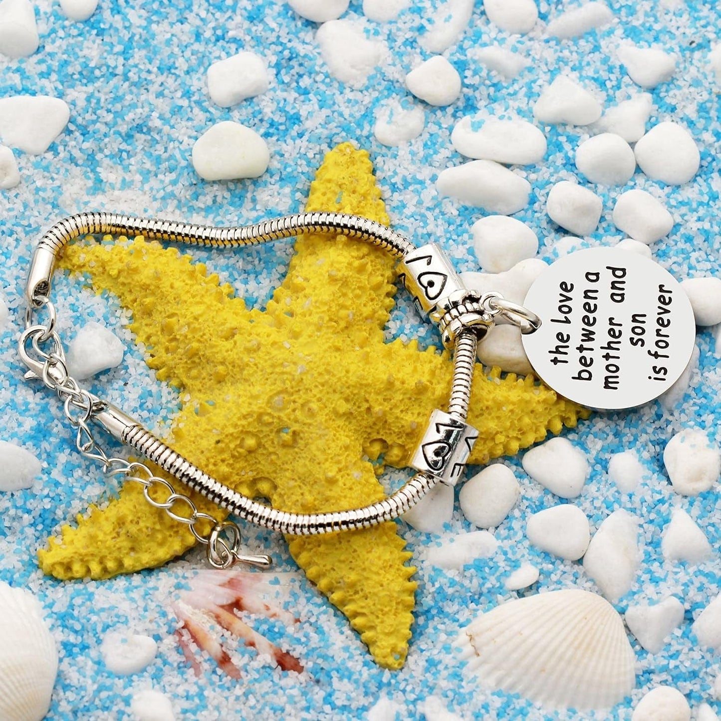 Mother And Son "Love between Mom & Son is forever" Bracelet for Mother' Day