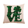 3 / 45*45cm Lucky Clover Charm: St. Patrick's Day Linen Throw Pillowcase