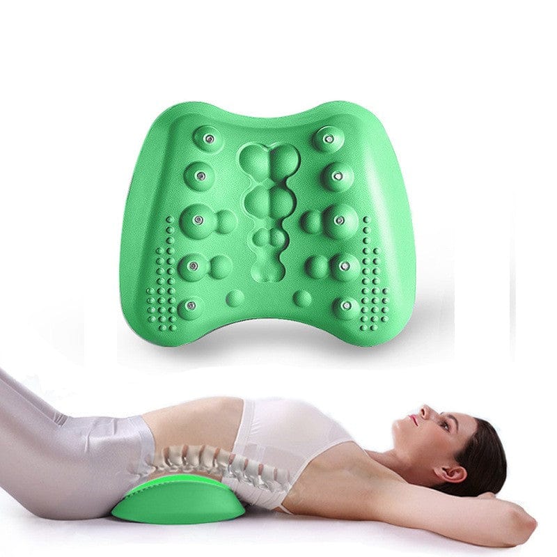 Green / Chinese instructions Lumbar Support Pillow For Lower Back Pain Relief Lower Back Stretcher Massager For Chronic Lumbar Pain Relief & Herniated Disc